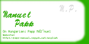 manuel papp business card